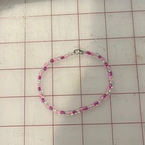Shades of pink glass bracelet